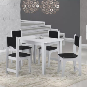 Silla Comedor Madera Rustico Tapizado Cuero Living Hogar