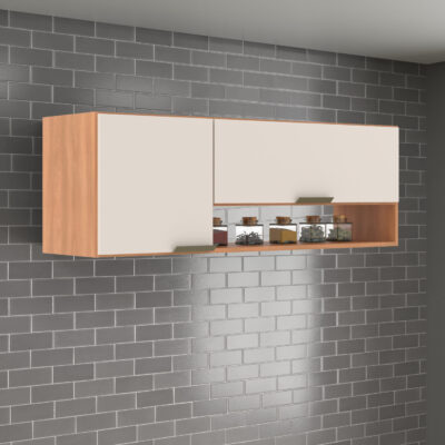 Aéreo De Cocina 2 Puertas Con Divisor Y Estantes