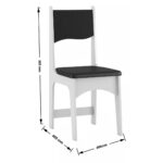 Silla Comedor Madera Rustico Tapizado Cuero Living Hogar - Image 4