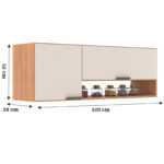 Aéreo De Cocina 2 Puertas Con Divisor Y Estantes - Imagen 5