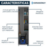Mueble Armario Multiuso Limpieza Escobero Cocina Lavadero - Imagen 2