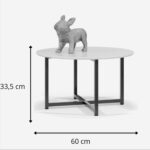 Mesa Ratona Auxiliar Mesita De Centro Living Metal Y Madera - Imagen 3