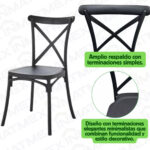 Silla De Comedor Katrina Apilable Cocina Sala Exterior - Imagen 9