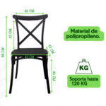 Silla De Comedor Katrina Apilable Cocina Sala Exterior - Imagen 10