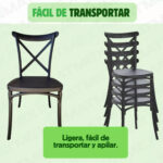 Silla De Comedor Katrina Apilable Cocina Sala Exterior - Imagen 5