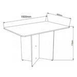 Mesa Comedor Grande Madera Mdp Rectangular Cocina Living - Imagen 4
