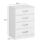 Comoda Cajonera 4 Cajones Dormitorio Guarda Ropa - Image 2