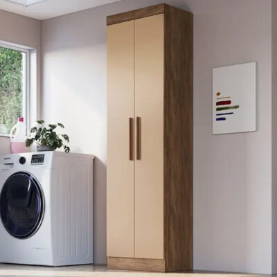 Ropero 2 Puertas Multiuso Armario 100% Mdf Cajón Y Estantes