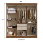 Ropero Armario 6 Puertas 2 Cajones 100% Mdf - Image 3