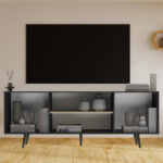 Rack Tv 75 Estantes Con Puertas Batientes Living Comedor - Image 3