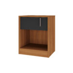 Mesa De Luz 1 Cajón Con Correderas Telescópicas Mesita Noche - Imagen 3