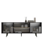 Rack Tv 75 Estantes Con Puertas Batientes Living Comedor - Image 4