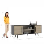 Rack Tv 75 Estantes Con Puertas Batientes Living Comedor - Image 2