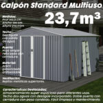 Galpón Prefabricado 100% Acero Galvanizado Gran Resistencia 23,7m³ - Imagen 5