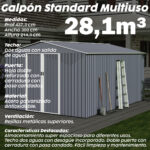Galpón Prefabricado 100% Acero Galvanizado Gran Resistencia 28m³ - Imagen 5