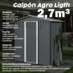 Galpón Prefabricado 100% Acero Galvanizado Gran Resistencia 2,7m³ - Imagen 6