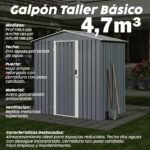 Galpón Prefabricado 100% Acero Galvanizado Gran Resistencia 4,7m³ - Imagen 6
