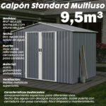 Galpón Prefabricado 100% Acero Galvanizado Gran Resistencia 9,5m³ - Imagen 6