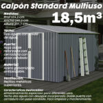 Galpón Prefabricado 100% Acero Galvanizado Gran Resistencia 18,5m³ - Imagen 6