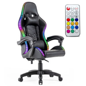 Silla Escritorio Gamer Ergonómica Reclinable Con Luces Rgb