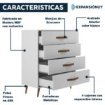 Comoda Cajonera Zapatera 4 Cajones Dormitorio Guarda Ropa - Imagen 3