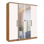 Ropero Armario Placard Con Espejos 4 Puertas 2 Cajones - Imagen 2