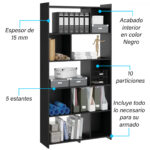 Biblioteca Estanteria Librero Organizador Repisa Multiuso - Imagen 4