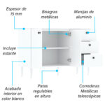 Mueble Bajo Mesada Cocina Armario Aparador Para Bacha Pileta - Imagen 4