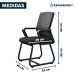 Silla De Escritorio Fija Con Mesh Ergonómica - Imagen 3