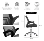 Silla De Oficina Escritorio Ergonómica Con Respaldo Mesh - Imagen 3