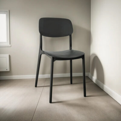 Silla De Comedor O Jardin Plástico Apilable Minimalista
