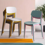 Silla De Comedor O Jardin Plástico Apilable Minimalista - Imagen 5