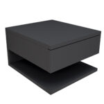 Mesa De Luz Flotante Con Cajon Nicho Estante Revistero - Imagen 2