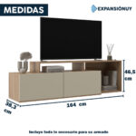 Rack De Tv Hasta 60 Pulgadas Con Puertas Y Particiones - Imagen 2