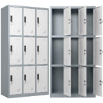 Locker Guarda Bultos 9 Puertas Ropa Metálico Con Llave Y Porta Candado - Imagen 1