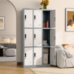 Locker Guarda Bultos 9 Puertas Ropa Metálico Con Llave Y Porta Candado - Imagen 2