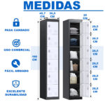 Locker Guardarropas Armario Metalico 6 Puertas Pasa Candado - Imagen 5