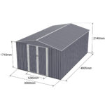 Caseta Almacenamiento Galpón Prefabricado De Acero Reforzado 28m³ - Imagen 2