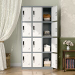 Locker Guarda Bultos 12 Puertas Ropa Metálico Con Llave Y Porta Candado - Imagen 2