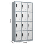 Locker Guarda Bultos 12 Puertas Ropa Metálico Con Llave Y Porta Candado - Imagen 5