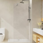 Mampara De Vidrio Para Ducha Fija Rectangular Vidrio 90x190 - Imagen 1