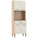 Mueble Cocina Alacena Aparador Microondas 4 Puertas 1 Cajón - Imagen 2