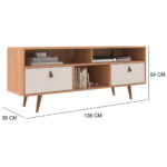 Rack Tv 50 Estantes Y Puertas Basculantes Living Comedor - Imagen 3