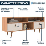 Rack Tv 50 Estantes Y Puertas Basculantes Living Comedor - Imagen 3
