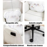Silla De Oficina Y Hogar Sillón De Escritorio Pc Con Ruedas - Imagen 4