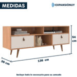 Rack Tv 50 Estantes Y Puertas Basculantes Living Comedor - Imagen 2