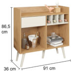 Aparador Recibidor Multiuso Mueble Auxiliar Mini Bar - Imagen 3