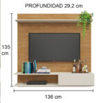 Panel Aéreo De Tv 55 Rack Modular Con Estantes Y Puerta - Imagen 3