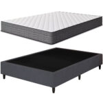 Sommier 2 Plazas Base Box Colchón De Espuma Altura 14 Cm - Imagen 2