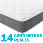 Sommier 2 Plazas Base Box Colchón De Espuma Altura 14 Cm - Imagen 3